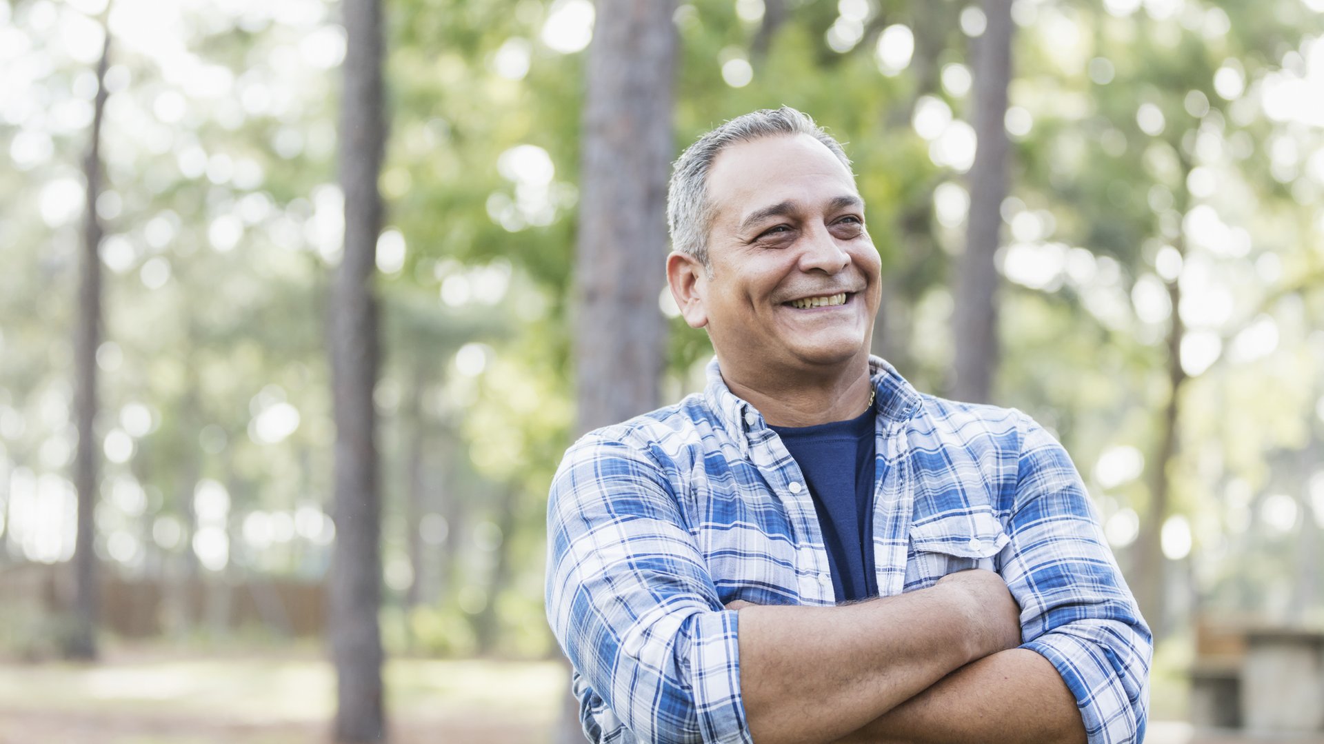 Patient der Weichteilchirurgie im Wald