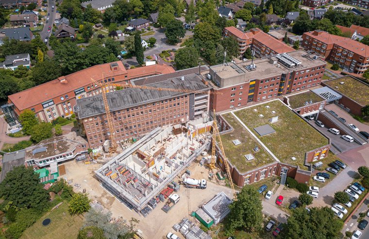 Baufortschritt am Hospital zum Heiligen Geist