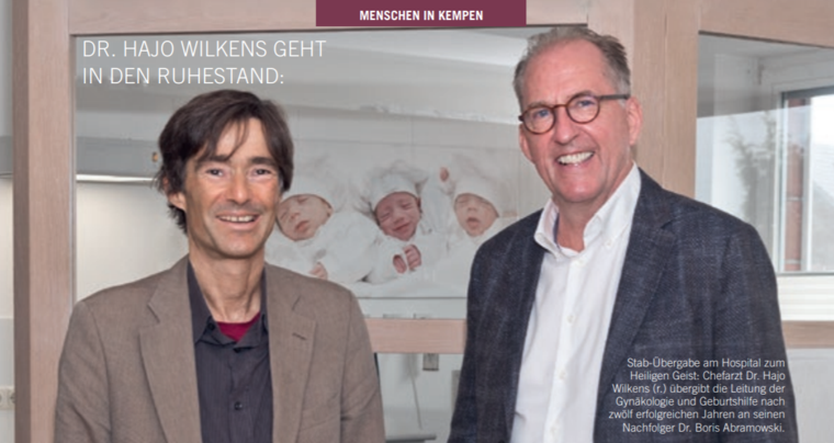 Stabswechsel in der Kempener Gynäkologie und Geburtshilfe